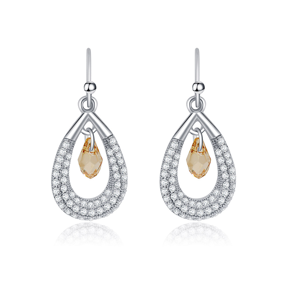 Swarovski Sparkling Crystal Beads Earrings Supplier | JR Fashion
